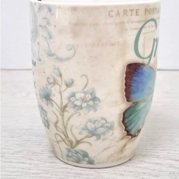 Christian Art Gifts Scripture Butterfly Mug “It Is By Grace You Have Been Saved” - Picture 6 of 9